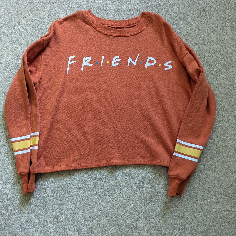 Orange "Friends" TV show crewneck
